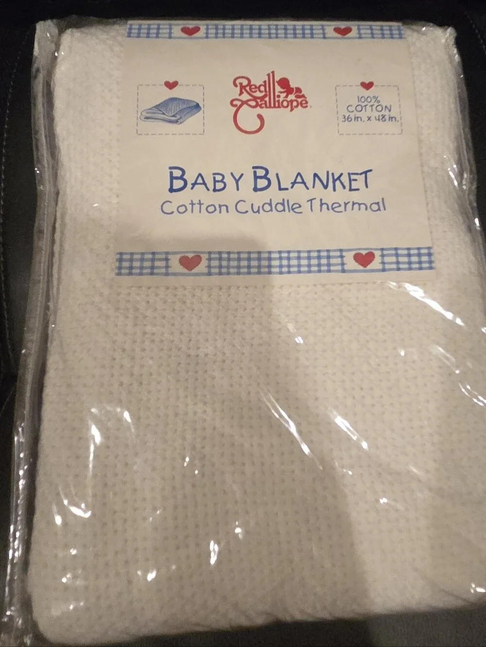 100% Cotton Cuddle Thermal Baby Blanket